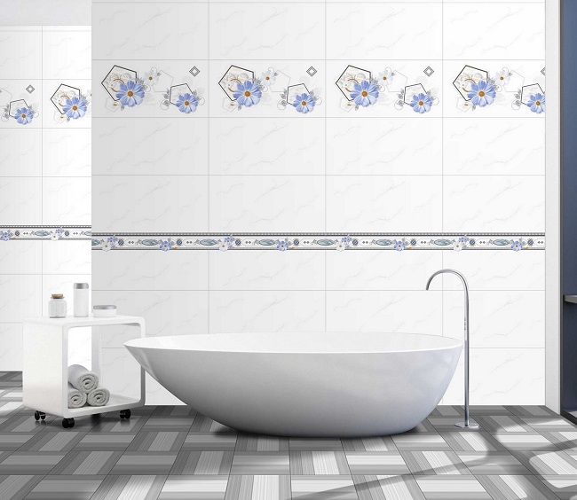 Với không gian phòng tắm thì nên ứng dụng các mẫu gạch có tông màu sáng như sản phẩm Ý Mỹ HPY36097SL kích thước 300x600