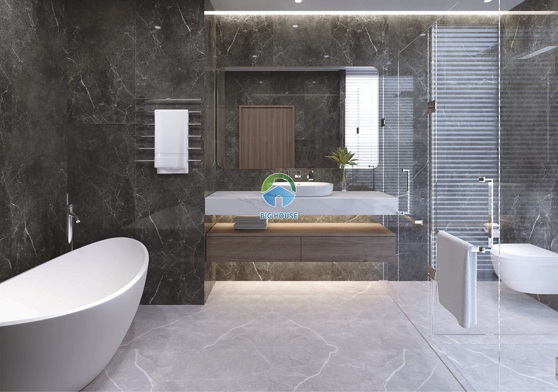 Gạch ốp tường nhà vệ sinh phong cách hiện đại