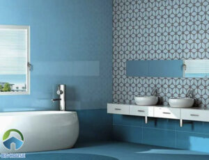 Ưu điểm gạch ốp tường nhà vệ sinh màu xanh & Cách chọn