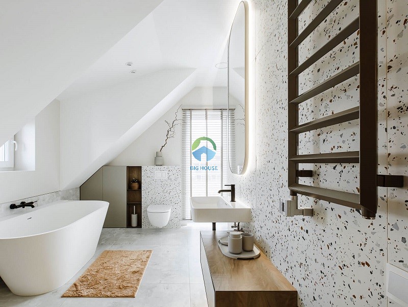 Cách phối Gạch terrazzo lát nền nhà tắm theo Phong Cách & Lưu ý