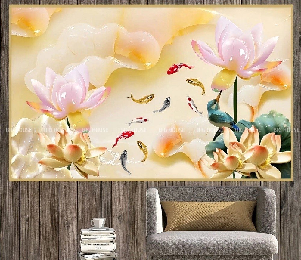 Ý nghĩa tranh gạch 3D hoa sen và Ứng dụng Hiệu quả