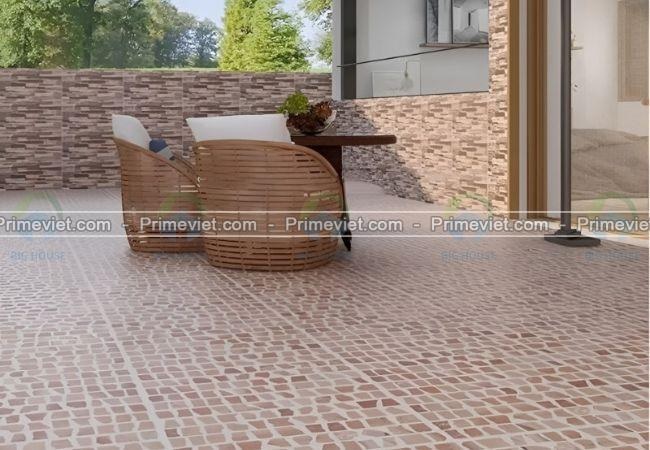 Sân vườn lát gạch terrazzo đa sắc tạo điểm nhấn tinh tế. Sân vườn lát gạch terrazzo đa sắc tạo điểm nhấn tinh tế.